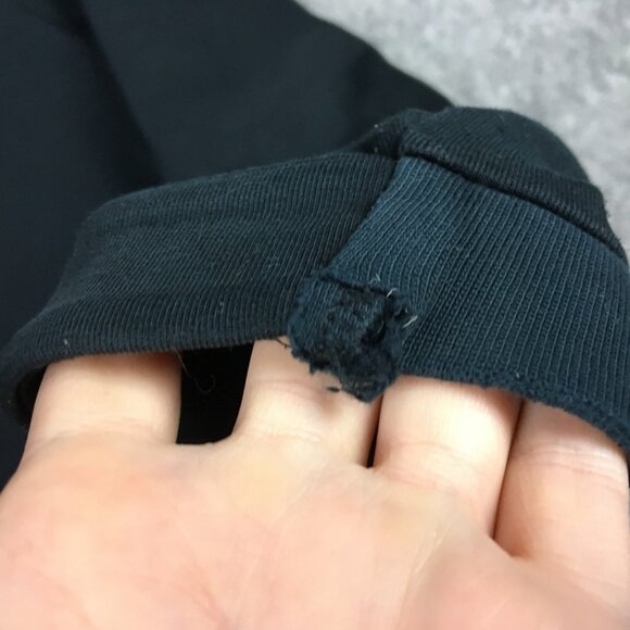 Nike Sweatshirt S Solid Black Kangaroo Pocket Crewneck Raglan Pullover Adult - Picture 2 of 12